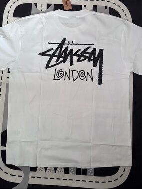 Stussy White T-Shirt London Size L